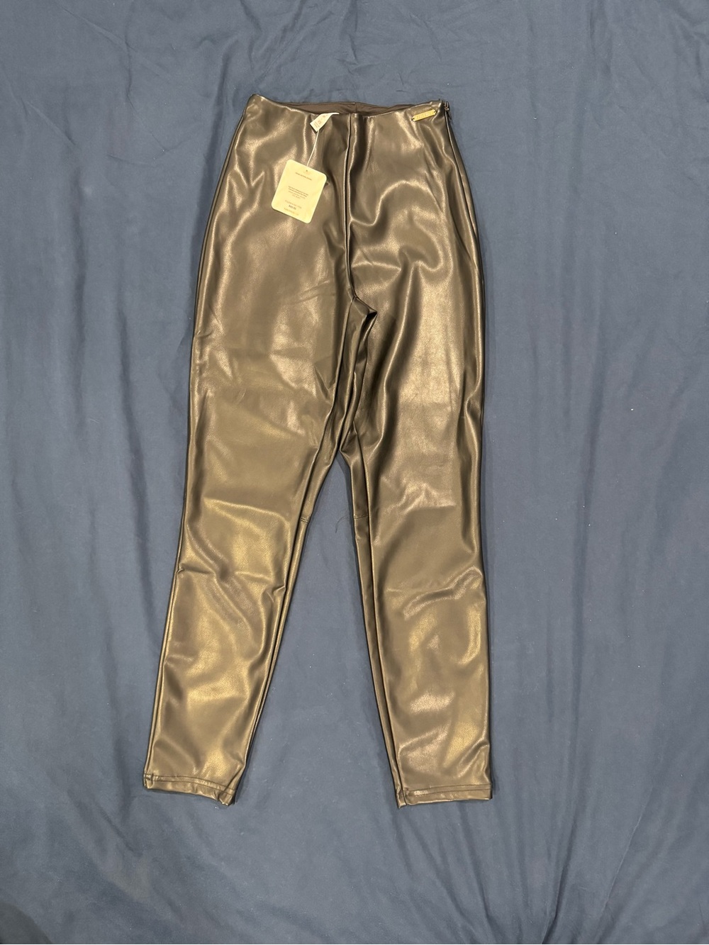 Fabletics Black Faux Leather Skinny Pants